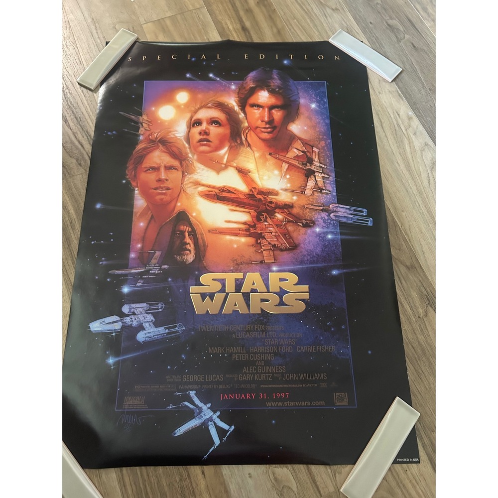 Star Wars Special Edition 1997 Movie Poster Double Sided One Sheet Drew Struzan